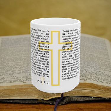 Psalm 112 Full Text - 15oz Coffee Mug